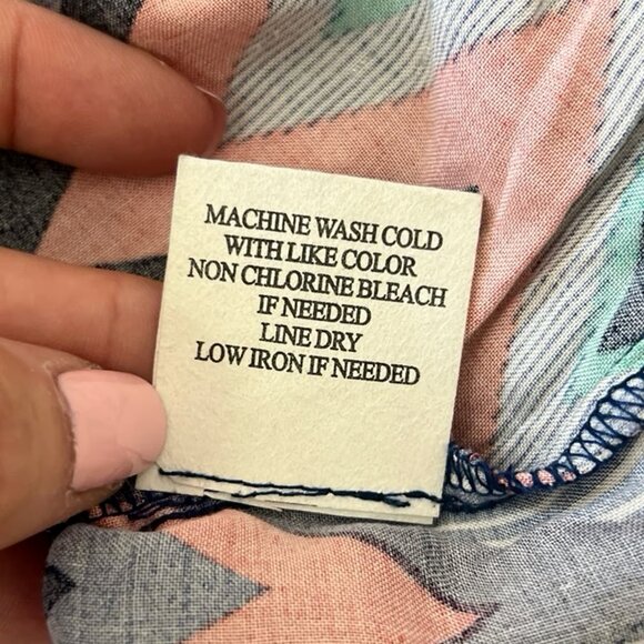 NWT Midnight Doll Juniors Size 13 Maxi Long Empire Cut Mulitcolor Chevron - Picture 7 of 8